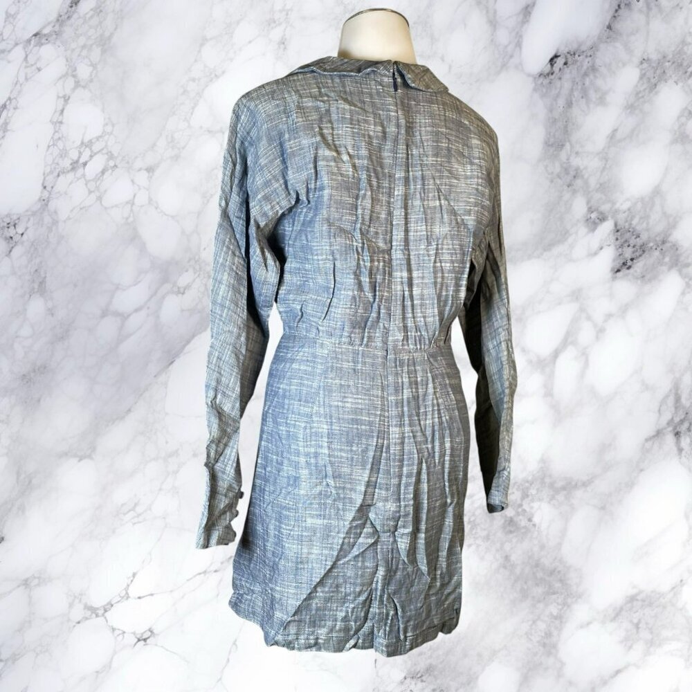 L'Academie The Noela Mini Dress - Dusty Blue - Picture 8 of 9